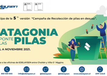 Parte quinta versión de la campaña de recolección de pilas de Edelaysen y Seremi del Medio Ambiente.