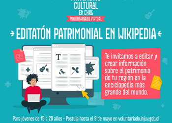 ¿Editar contenido de Wikipedia? Participa de esta convocatoria INJUV para el Día del Patrimonio.