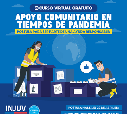 Academia de voluntariado INJUV: súmate a este curso de ayuda comunitaria en tiempos de COVID.