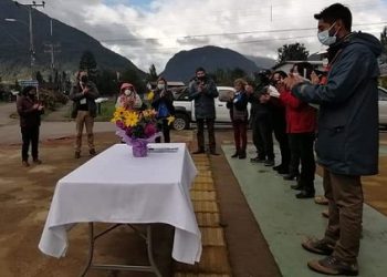 Entrega de terreno para inicio de obras en el barrio La Balza de Puerto Aysén.