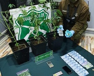 Carabineros del O.S.7 junto a la Fiscalía detuvo a sujeto que realizaba delivery de droga en Coyhaique.
