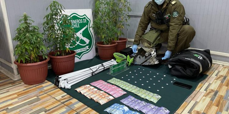 Carabineros del O.S.7 Aysén junto a la Fiscalía detuvo a sujeto y decomisó marihuana avaluada en aproximadamente 12 millones de pesos