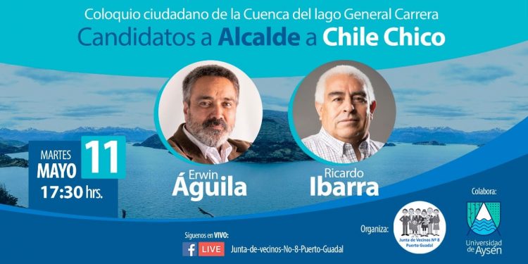 Este martes, a la 17:30 horas, se transmitirá el primer y único debate a la alcaldía de Chile Chico