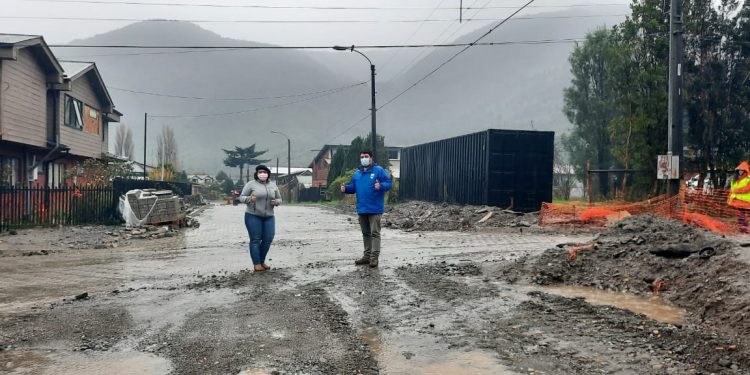 Obras en calles de Puyuhuapi próximas a concluir y entregar una mejor calidad de vida a vecinos/as de Puyuhuapi