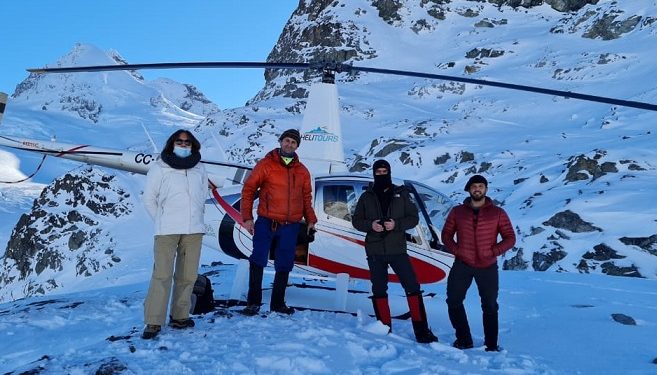 Con la entrega de terreno la Unidad de Glaciología del MOP inicia construcción de estación de monitoreo del glaciar Calluqueo.