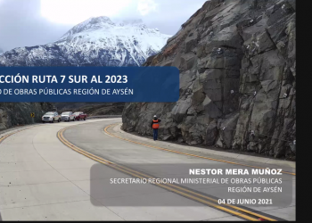 Senador Sandoval valora compromiso de actores locales para continuar pavimentando Ruta 7 Sur durante próximos años