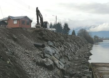 90% de avance tiene construcción de defensas fluviales etapa I en el sector La Balsa de Puerto Aysén