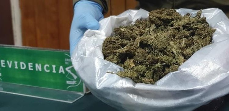 Carabineros del O.S.7 junto a la Fiscalía local de Puerto Aysén detuvo a sujeto y decomisó droga avaluada en más de 31 millones de pesos.