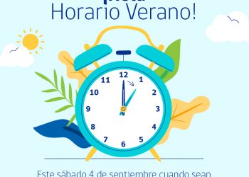 Este sábado 4 de septiembre comienza el horario de verano 