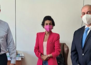 Diputada Leuquén se reúne con Director Nacional de Obras Portuarias por barcaza en Chile Chico