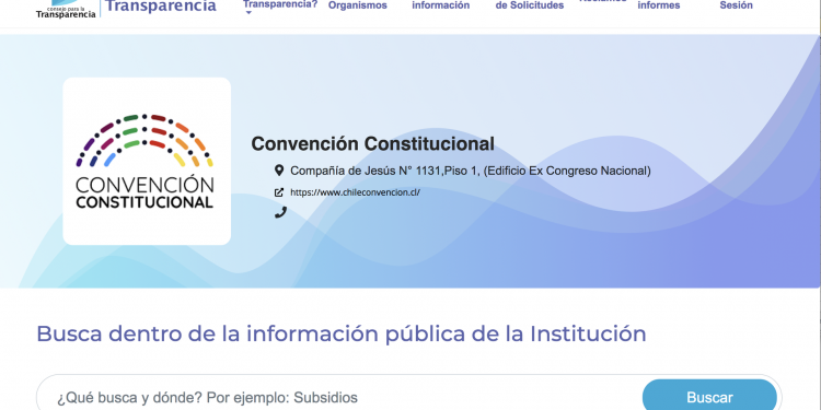 Convención Constitucional recibirá solicitudes de información a través del Portal de Transparencia del Estado