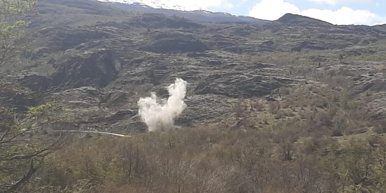 Con primera tronadura MOP inicia pavimentación del tramo cuesta El Traro-Acceso sur a la ciudad de Cochrane