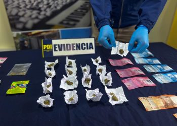 PDI detiene a mujer por microtráfico en Puerto Aysén decomisando droga avaluada en aproximadamente 500 mil pesos.