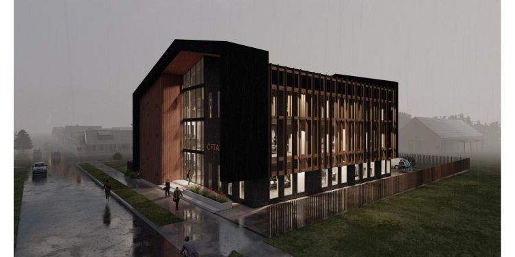 CFT Estatal de Aysén recibe diseño del proyecto de futura sede diseñado por la Universidad de Los Lagos.