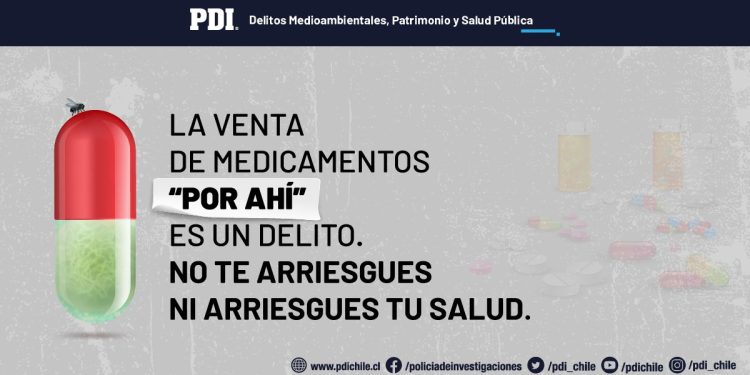 Policía de Investigaciones advierte sobre venta irregular de medicamentos