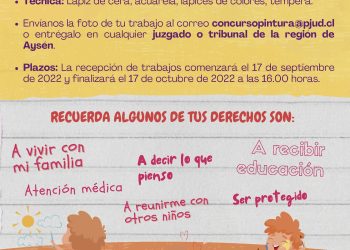 Coyhaique: Comisión de Promoción de Derechos de la infancia invita a participar en concurso “Ponle Color a tus Derechos”.