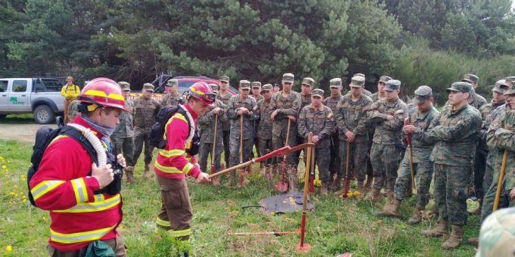 Personal de Ejército se capacita para combatir incendios Forestales.