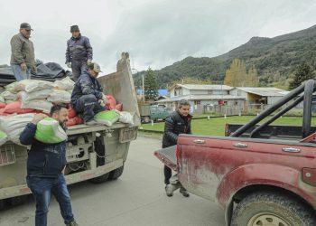 Seremi de Agricultura entrega alimentos e insumos agropecuarios en Bahía Murta, comuna de Río Ibáñez