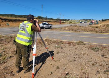 SIAT de Carabineros en coordinación con Fiscalía comienzan investigación por accidente vehicular en cruce a Ibáñez de la Ruta 7 sur