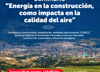 Hoy jueves: SEREMI del Medio Ambiente invita a participar de Seminario en construcción y calidad del aire