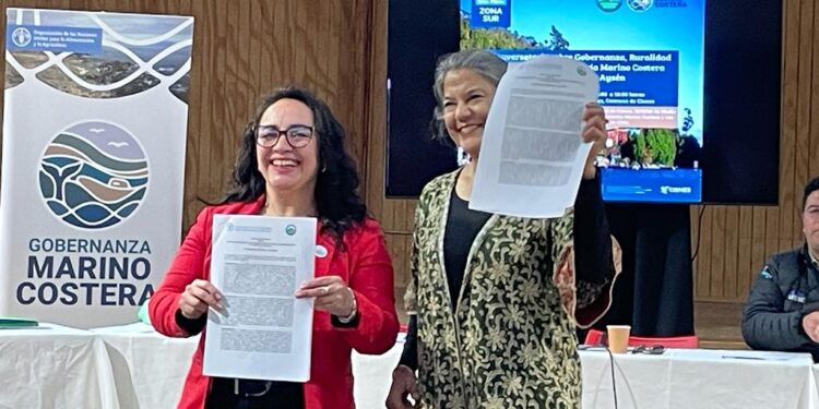 Gobierno Regional de Aysén y la FAO firman acuerdo de cooperación para fortalecer la gestión de Espacios Marinos Costeros