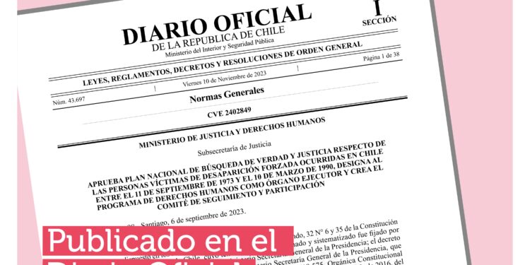 Tras su publicación en el Diario Oficial: Autoridades destacan avances del Plan Nacional de Búsqueda