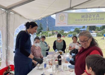 Aniversario 96 de Aysén: Empresas Bahamonde realizó taller de Jabones hechos con aceite usado en el «Carnaval del Agua»
