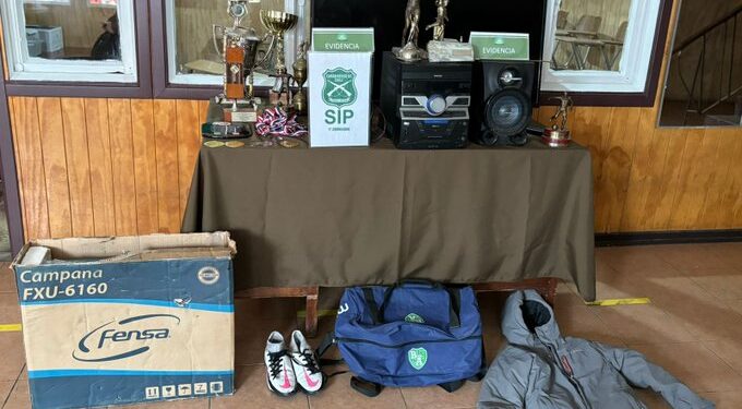 Carabineros de Coyhaique detuvo a sujeto con diversas especies del club Deportivo Baquedano en su poder