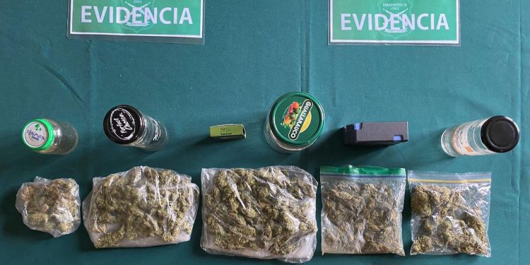 Melinka: Detienen a cinco personas con drogas en un control a aeronave particular