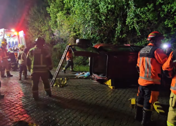 Accidente vehicular en la ruta Aysén-Coyhaique deja cinco lesionados uno de ellos atrapado en el móvil que conducía
