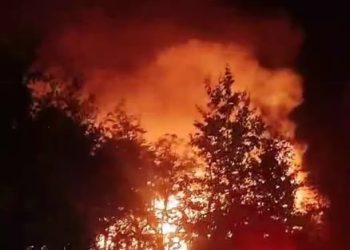 Incendio consume aserradero en el sector de Cerro Negro, Coyhaique