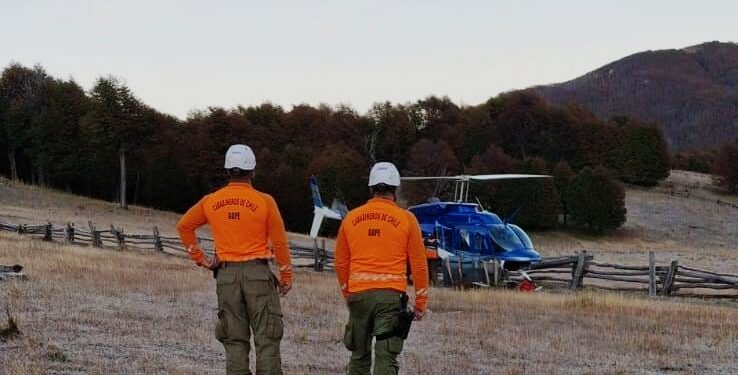 GOPE Aysén apoya extracción de restos de aeronave siniestrada en sector Las Horquetas del Parque Nacional Cerro Castillo