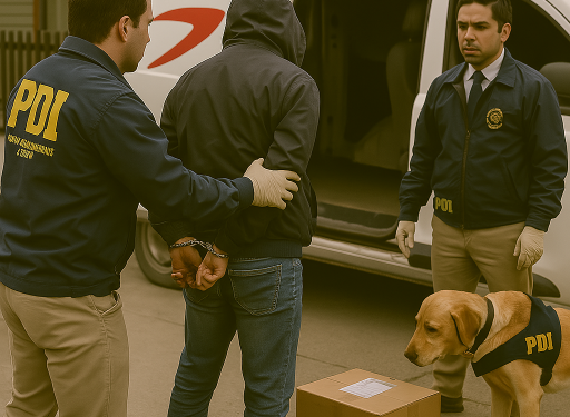 Entrega controlada permite detener a imputado por tráfico de drogas en Puerto Aysén