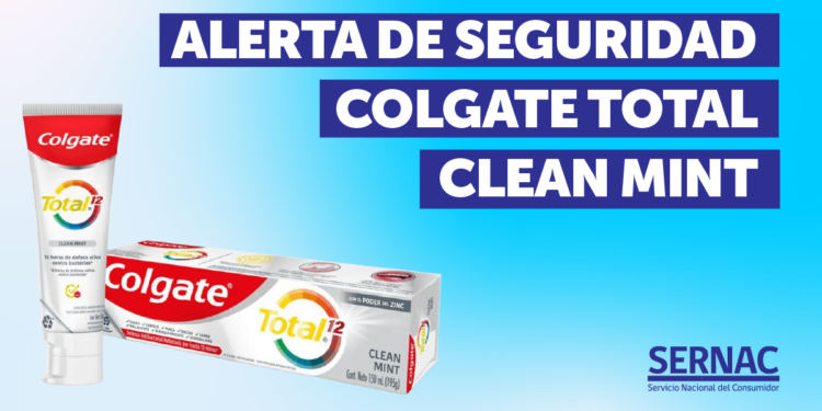 SERNAC emite alerta de seguridad por pasta dental Colgate Total Clean Mint