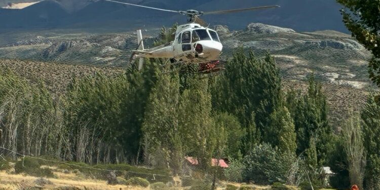 Alerta Roja por incendio forestal en Chile Chico movilizó amplio operativo de emergencia